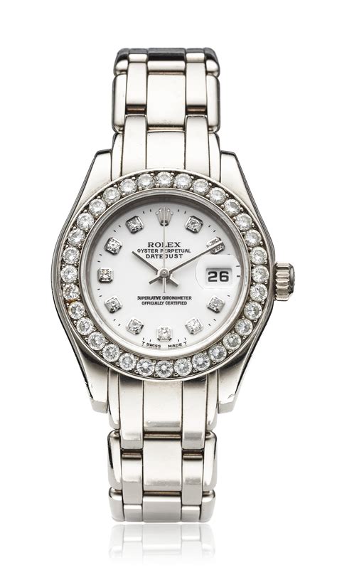 ladies rolex white gold large face|rolex lady datejust white gold.